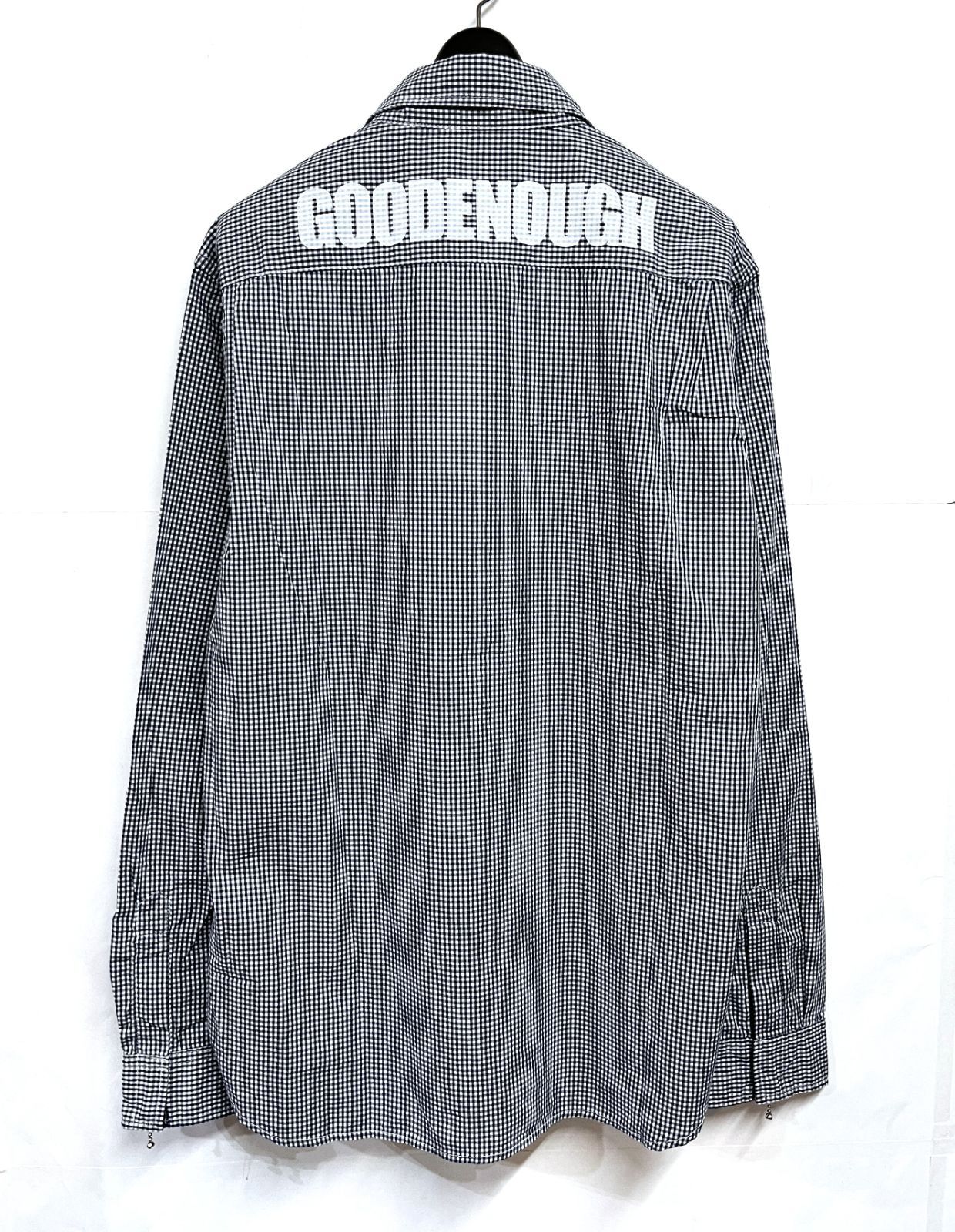 GOODENOUGH｜グッドイナフ 背ロゴ ギンガムチェック長袖シャツ