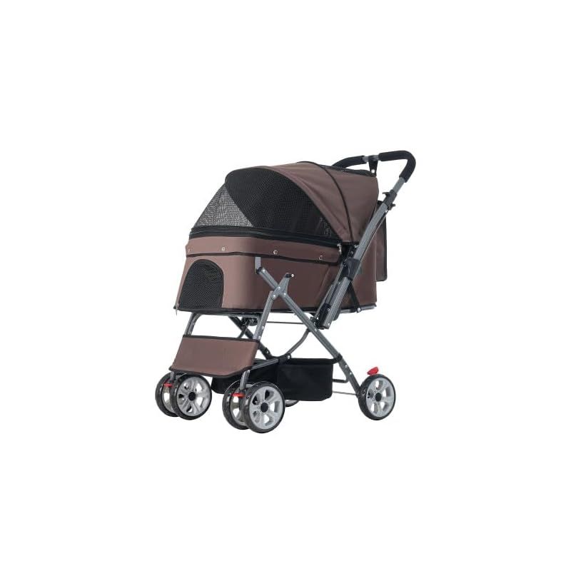 BTM ペットカート 対面式 折りたたみ 多頭 中型犬 小型犬 猫 3way 軽量 組立簡単 工具不要 介護用 ドッグカート ペットバギー 犬 猫 動物 ペット用品