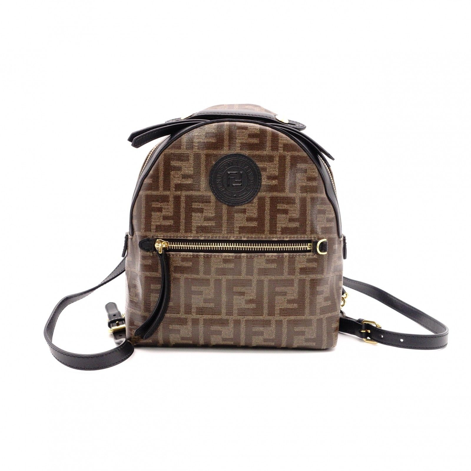 FENDI フェンディ ミニバックパック ズッカ リュック /PVC ブラウン系 FFロゴ