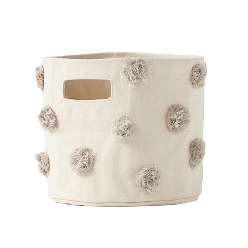ペア Pehr 収納ボックス ストレージ おむつポーチ おもちゃ おむつ 収納 Sサイズ MINIS Pom Pom Gray 0
