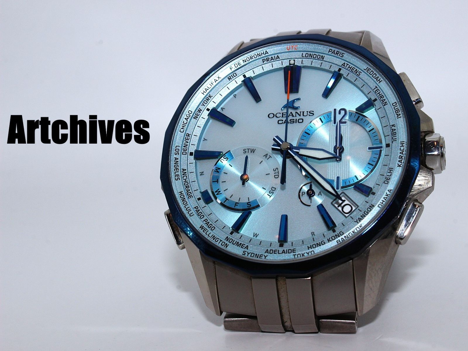 『VRW-1912』☆時計☆CASIO (カシオ)☆OCW-S3400D-2AJF☆オシアナス マンタ☆BL文字盤 メンズ ソーラー 稼働品☆