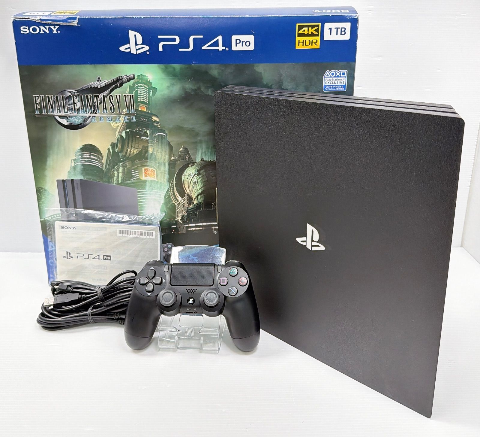 美品 プレステ4 本体 PS4 ファイナルファンタジー7 リメイクパック FW12.00 遊べるセット 動作確認済み CUH-7200B 1TB ソニー PlayStation4 FINAL FANTASY VII REMAKE Pack 管理番号M2001