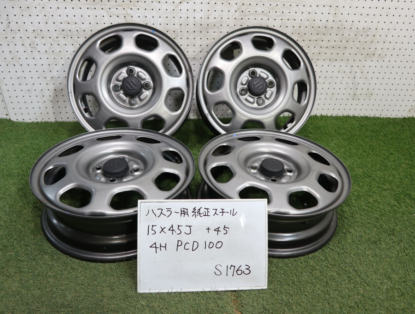 1(S1763)ハスラー用 純正スチール/15×4.5J+45/4H PCD100☆
