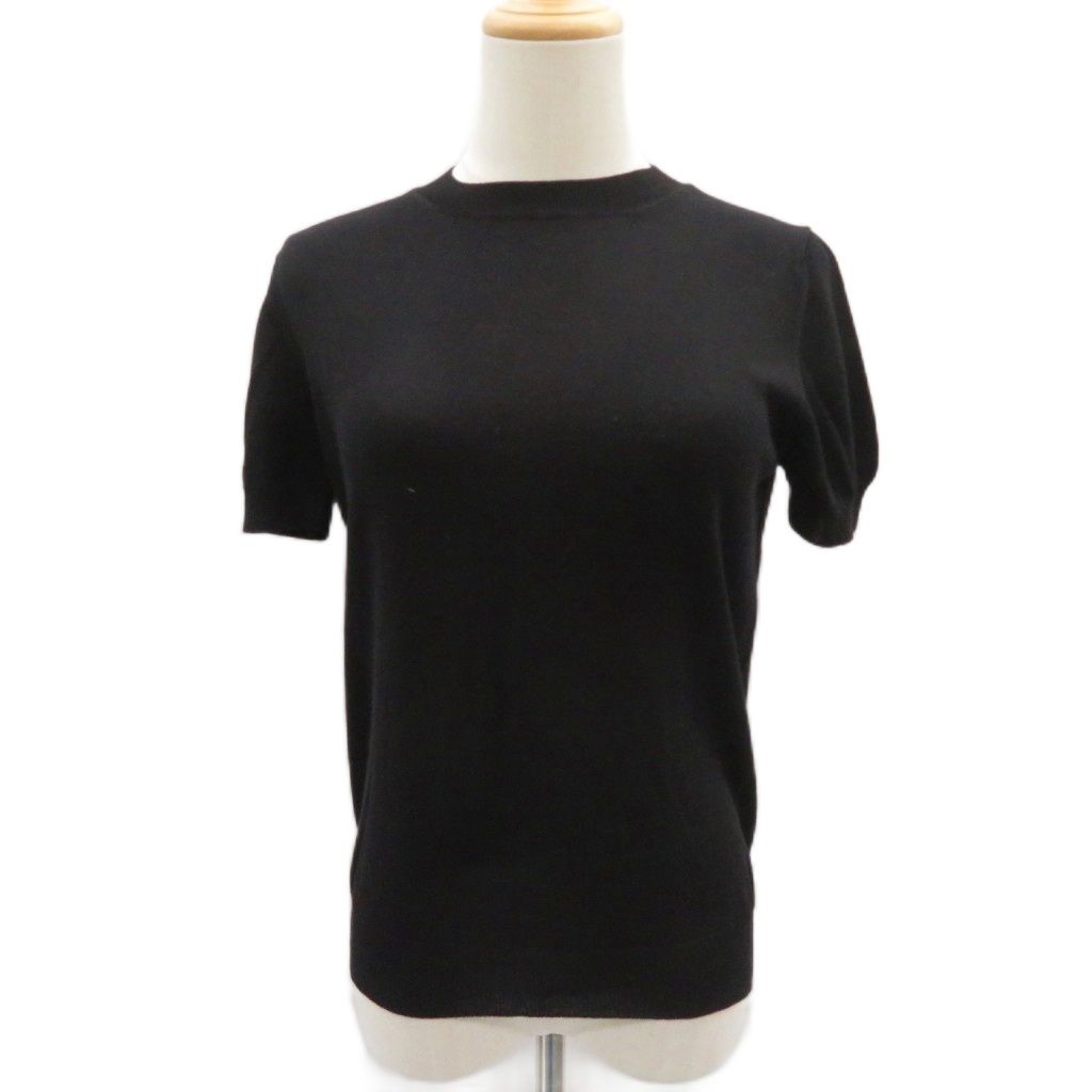 ディオール Dior UNIFORME ニット セーター 半袖 ウール 黒 ブラック 8U4S04AM701 /SM25 ■GY19