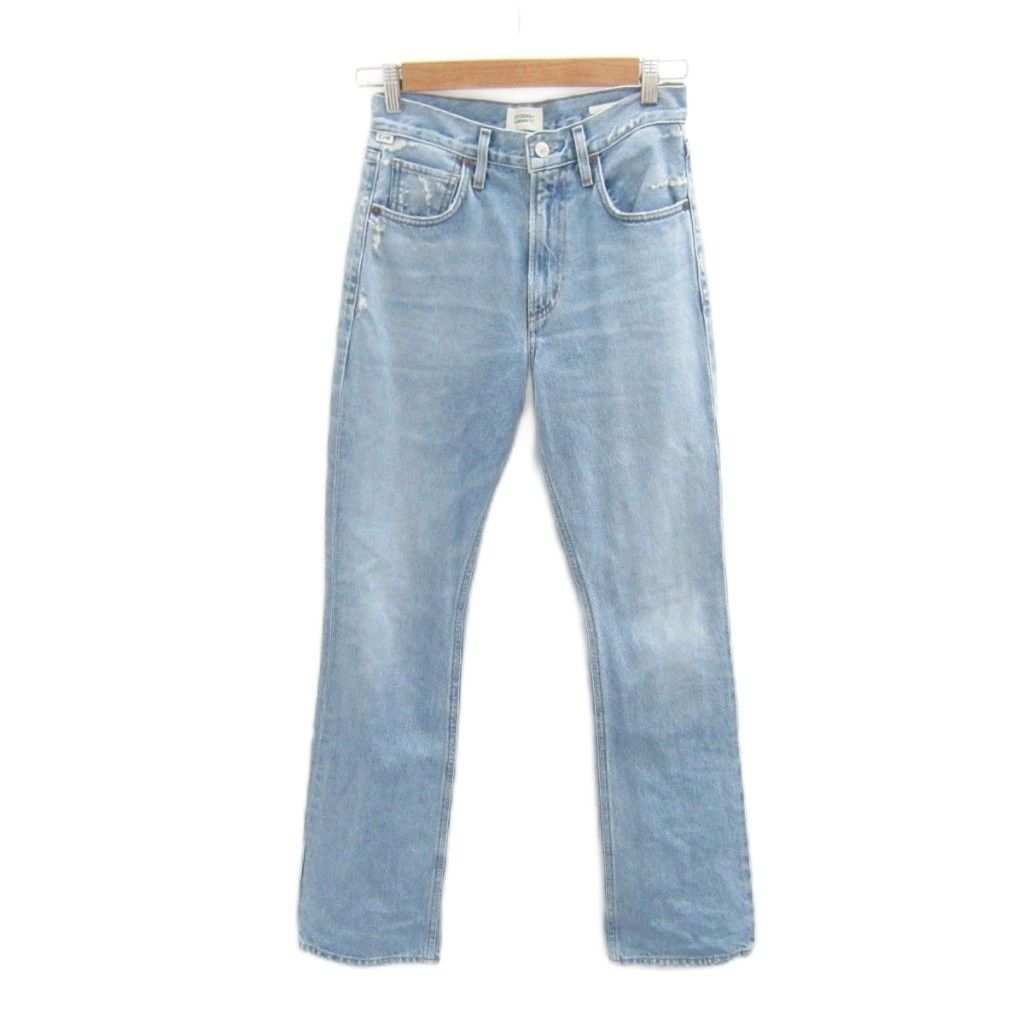 シチズン オブ ヒューマニティー CITIZENS OF HUMANITY LIBBY デニムパンツ ジーンズ ダメージ加工 ロング丈 24 ブルー /SY19 ■GY19 7,425円