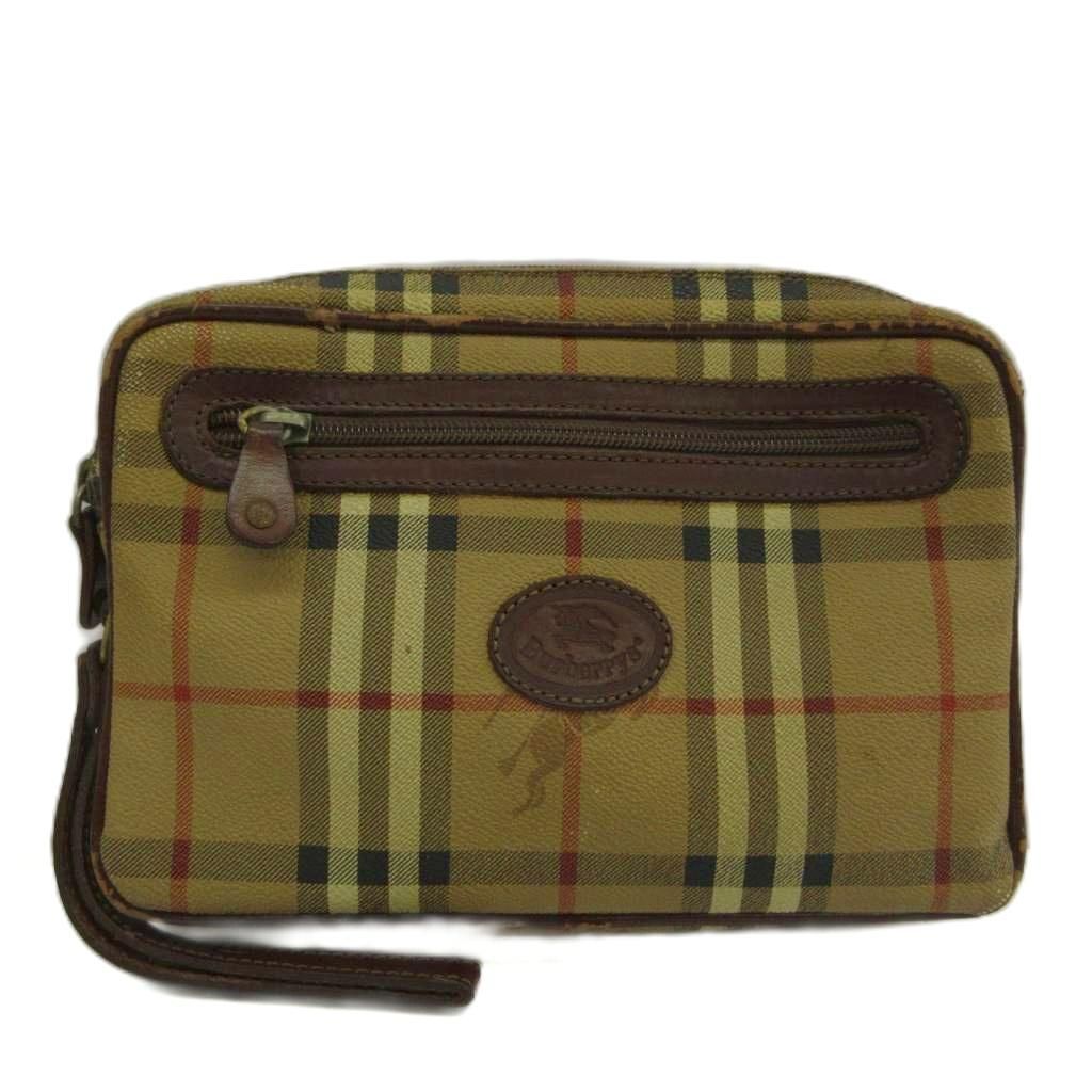 バーバリー BURBERRY セカンドバッグ　ヴィンテージ　革　2個セット バーバリーズ Burberrys セカンドバッグ クラッチバッグ PVC レザー