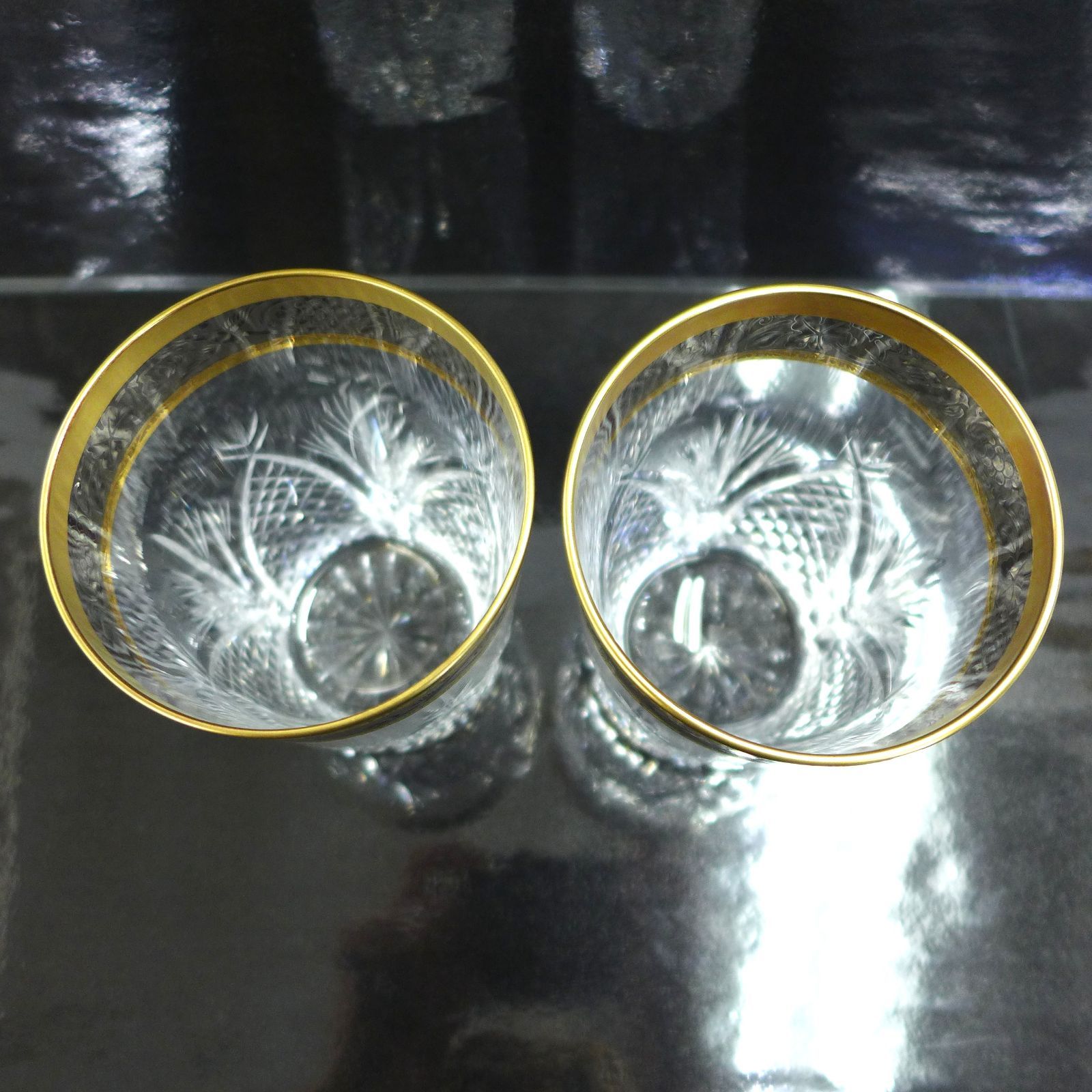 Noritake crystal ノリタケ クリスタル 金彩グラス ヴィンテージ 6客