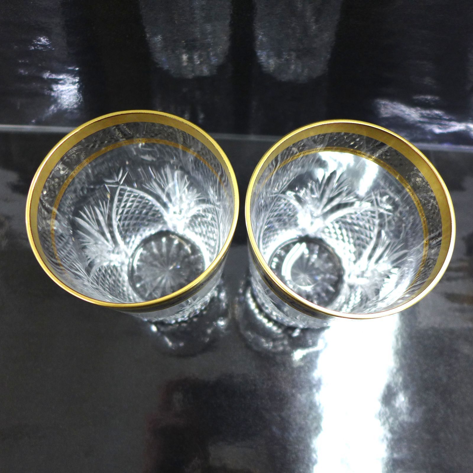 Noritake crystal ノリタケ クリスタル 金彩グラス ヴィンテージ 6客