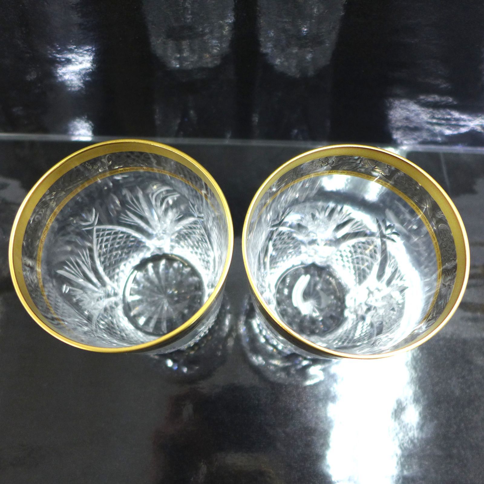 Noritake crystal ノリタケ クリスタル 金彩グラス ヴィンテージ 6客