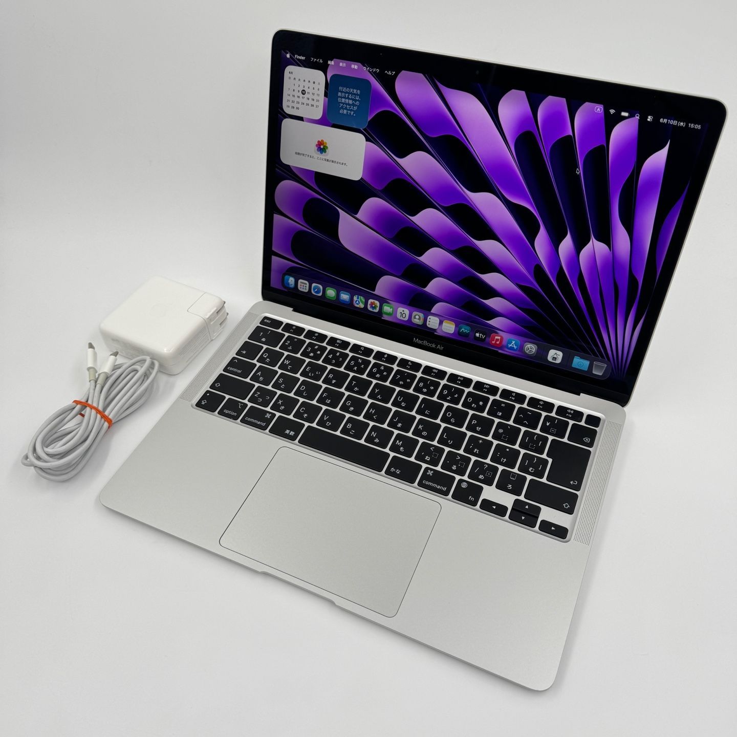 【送料無料】Apple MacBook Air 13(2020, A2337) M1 / RAM 16GB / SSD 256GB / シルバー / 充放電回数 : 243 [MC188]