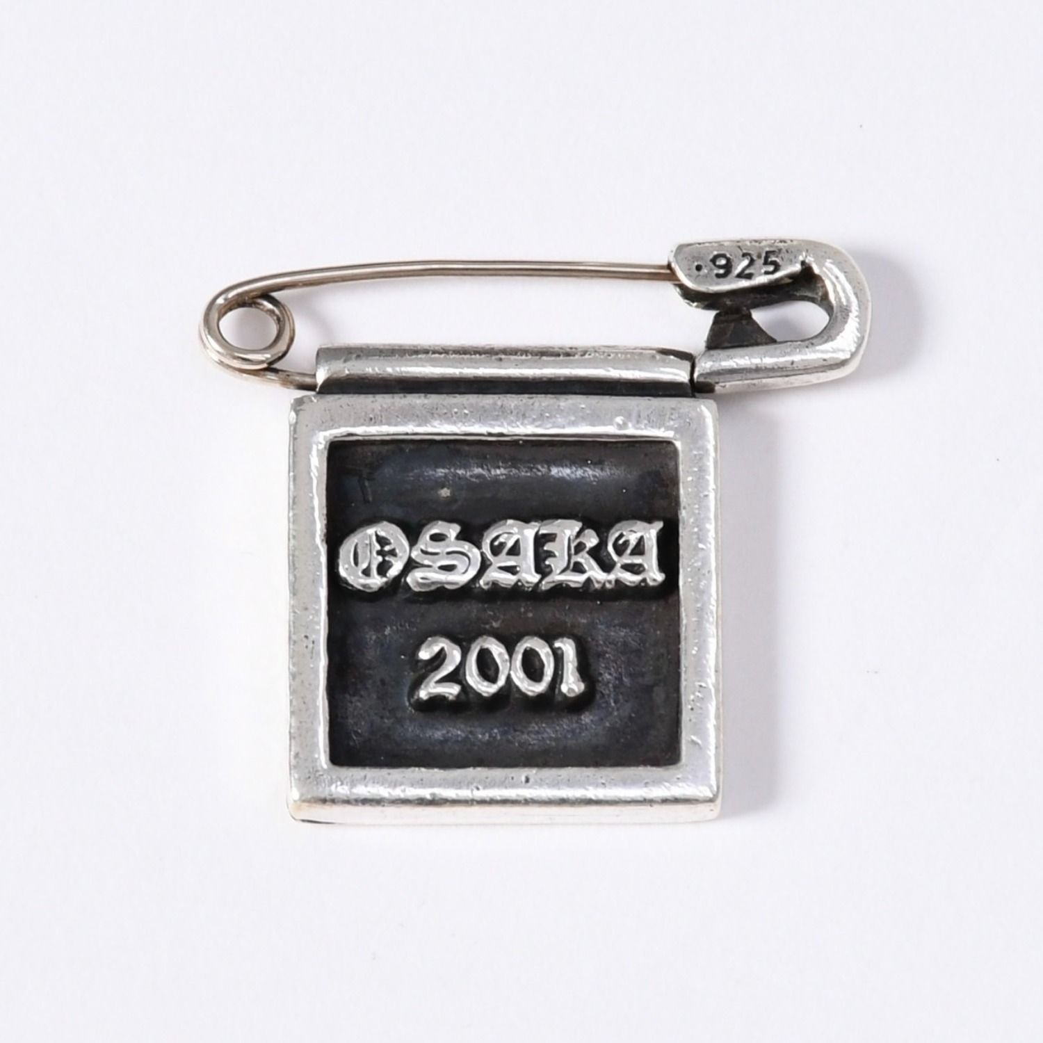 CHROME HEARTS クロムハーツ FRAMED SAFETY PIN OSAKA セーフティピン 大阪限定フレーム 重量約8.76g シルバー925 美品 中古 4a003796