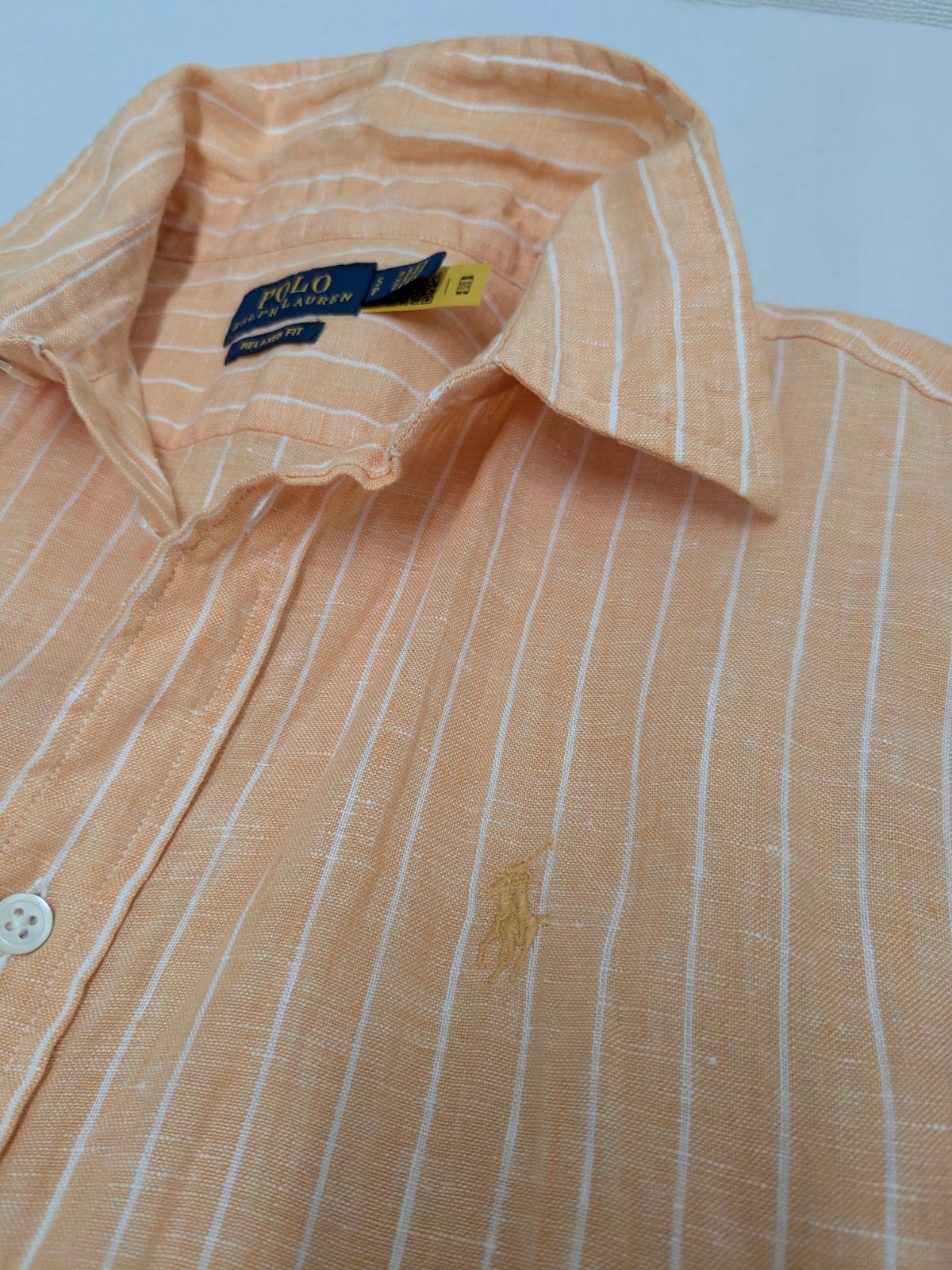ポロ ラルフローレン POLO RALPH LAUREN リネン ストライプ 長袖シャツ