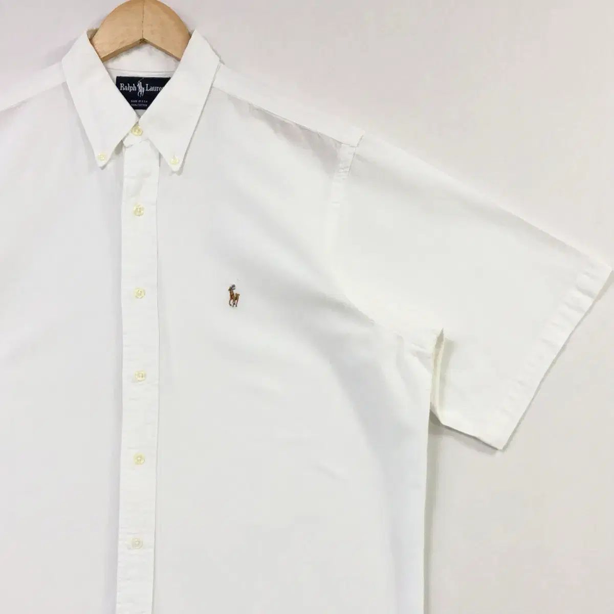 XL ポロ オックスフォード 白 シャツ