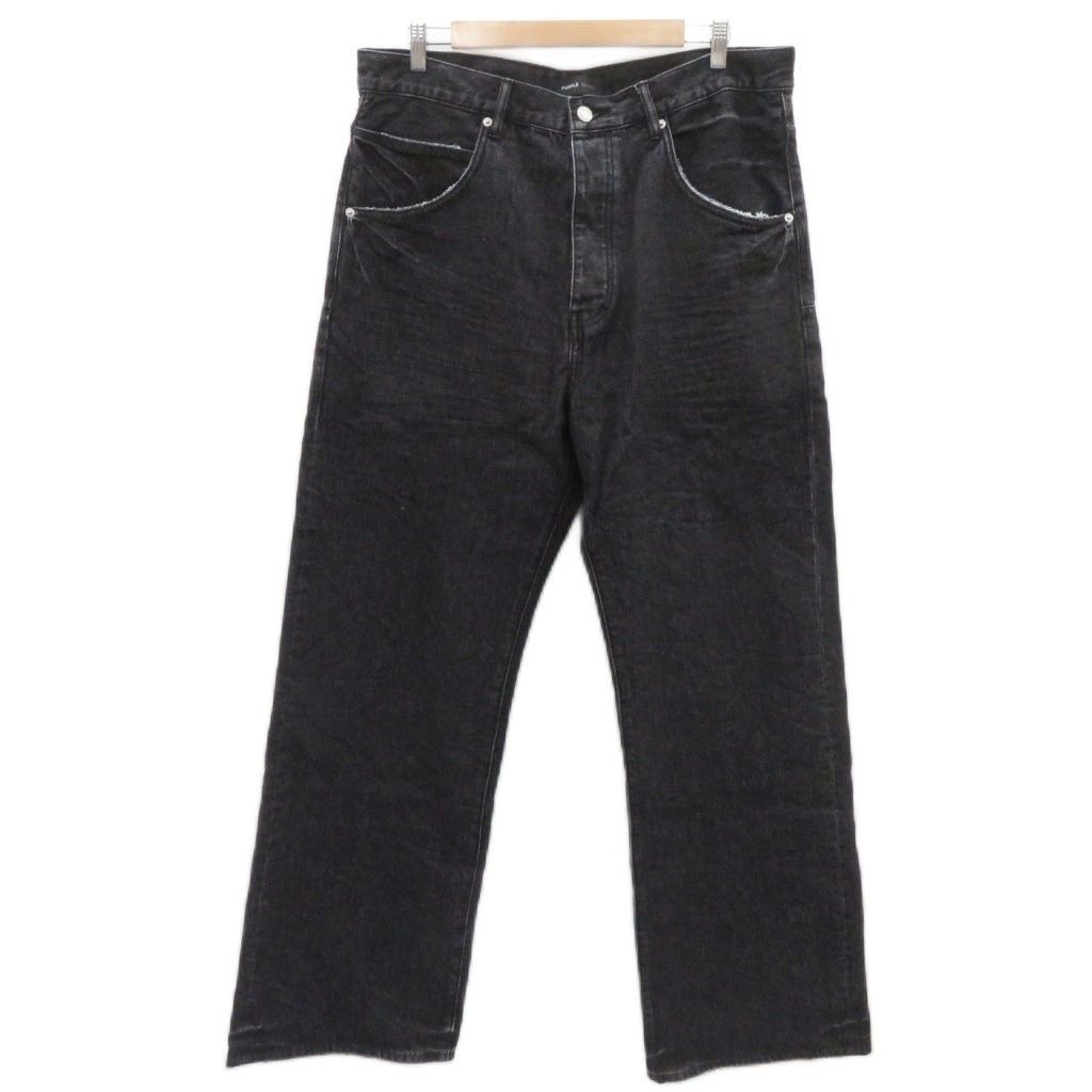 パープルブランド purple brand デニム ジーンズ ボタンフライ ブラック 大きいサイズ■GY19