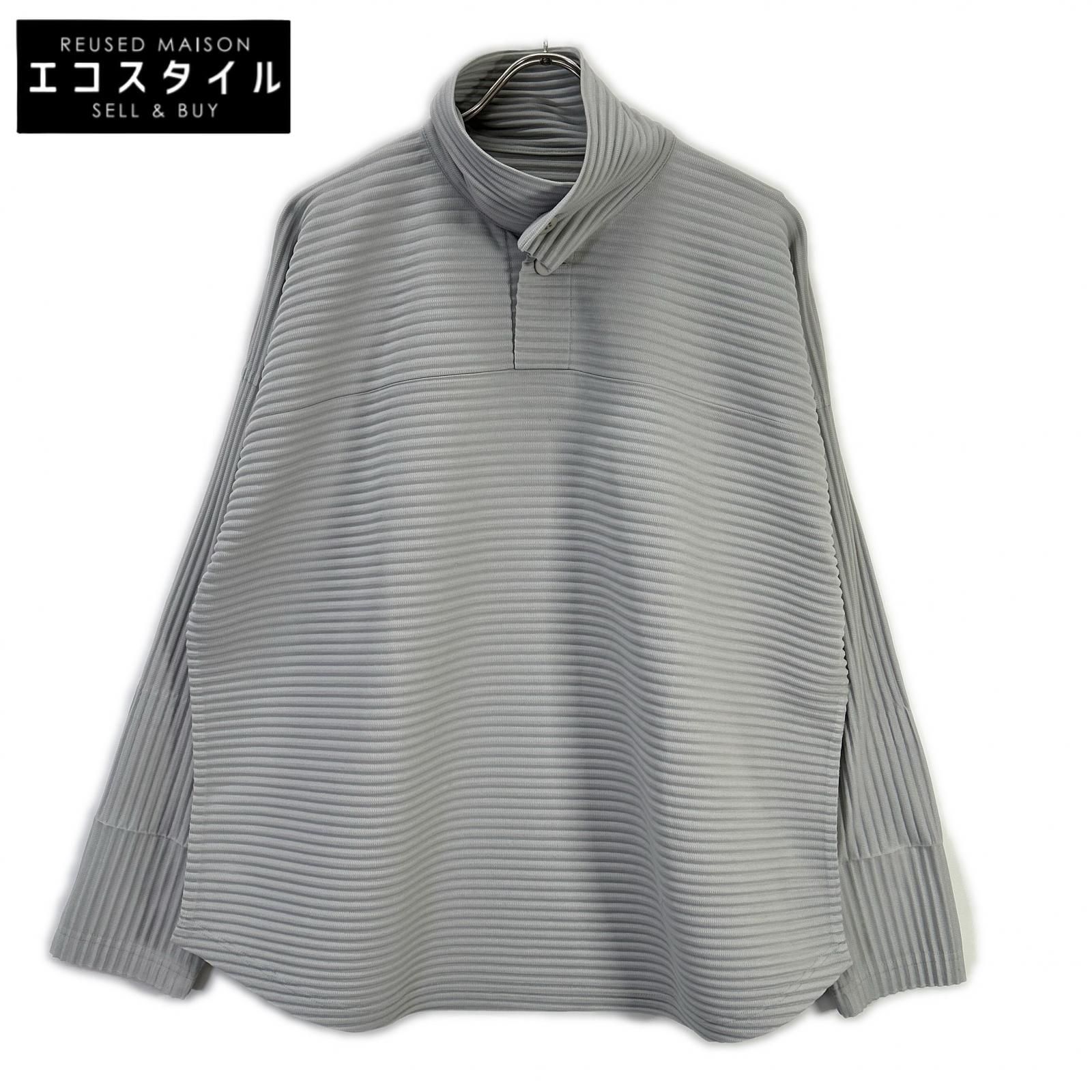 HOMME PLISSE ISSEY MIYAKE　オムプリッセ イッセイミヤケ　HP41-JK272 24SS ブルー HORIZON PLEATS プルオーバー　2