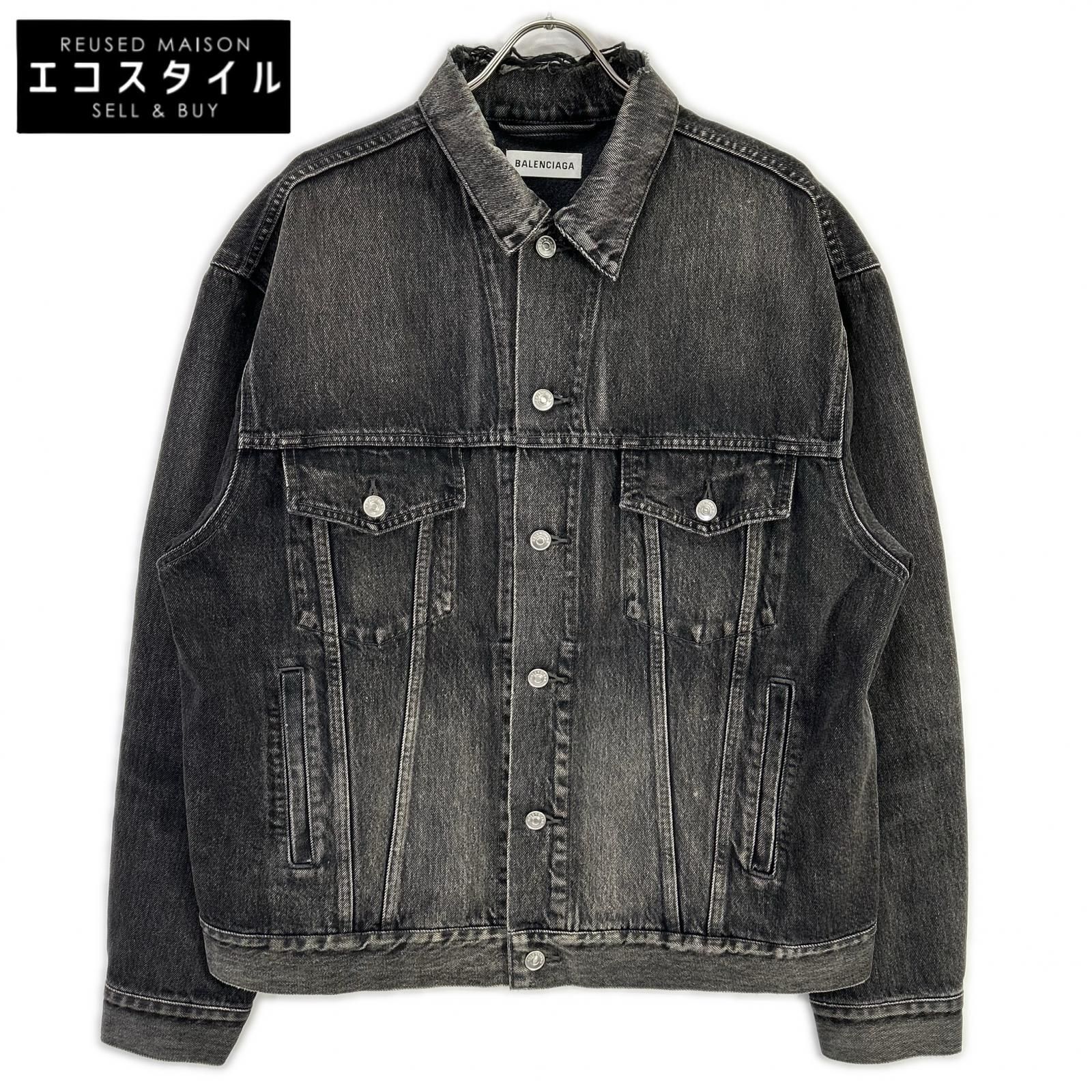BALENCIAGA バレンシアガ 529177 18AW バックロゴ デニムジャケット 40 BALENCIAGA バレンシアガ 529177 18AW バックロゴ デニムジャケット 40