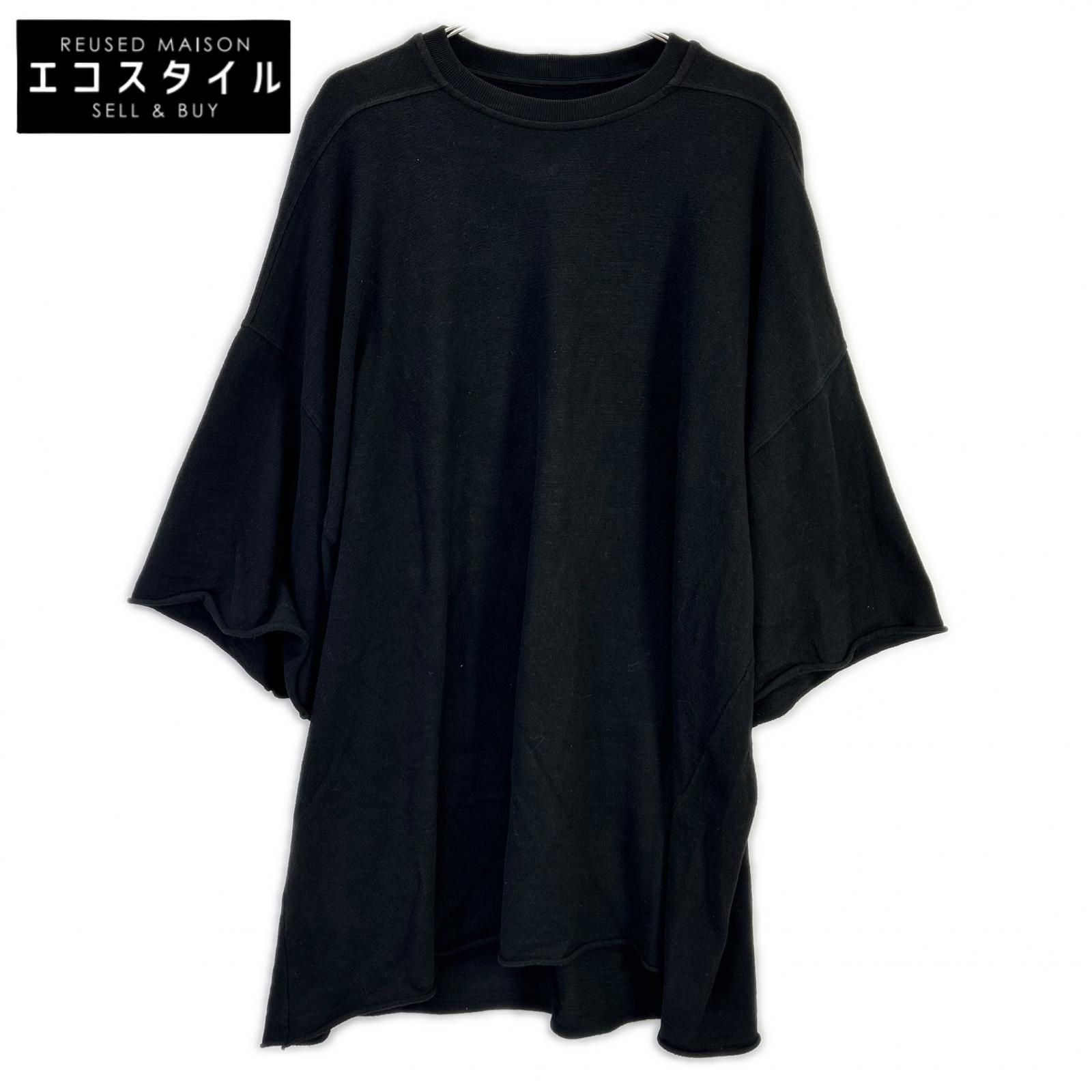 Rick Owens　リックオウエンス　RR02C7283-BGW 23AW ブラック Oversize Tommy Tee　ONE