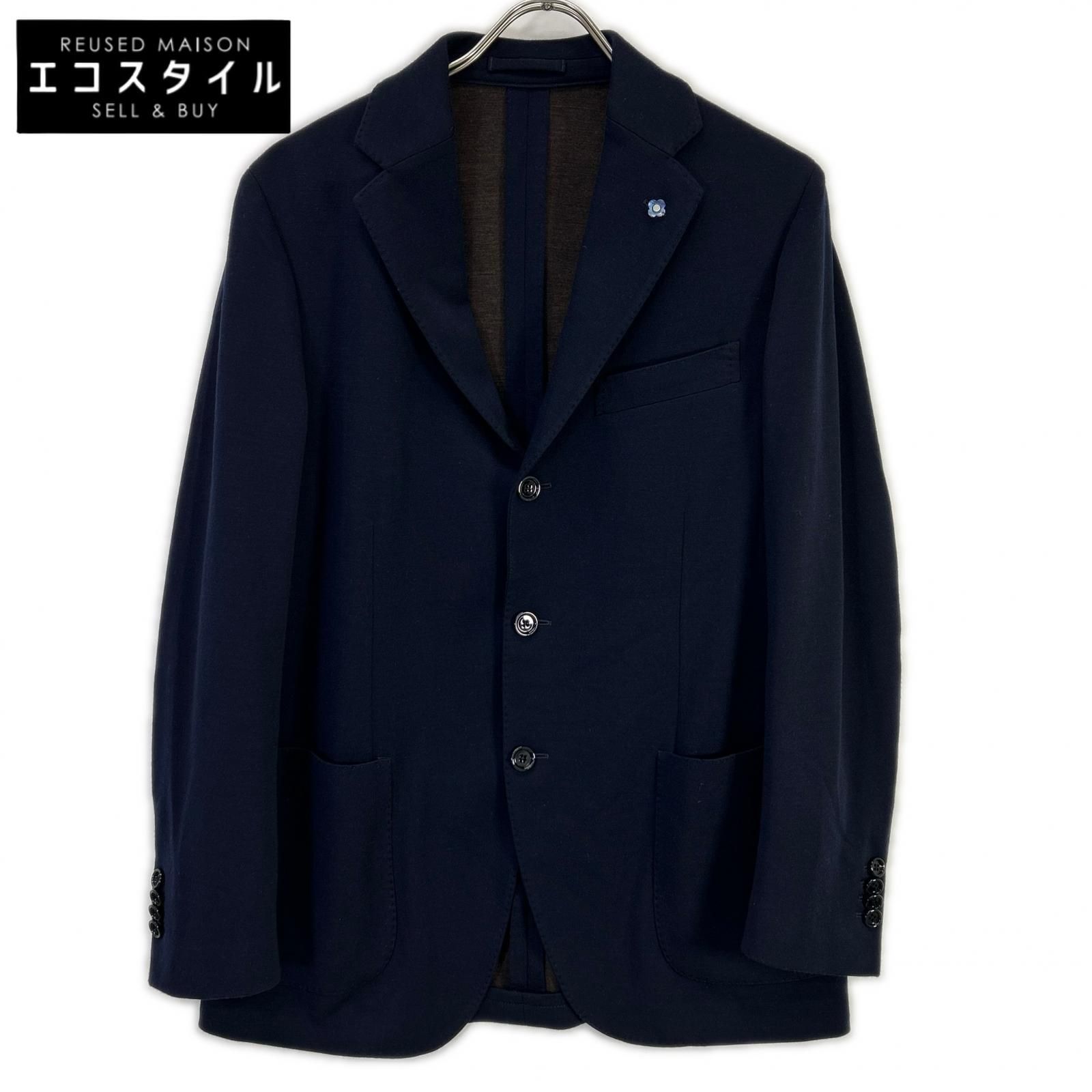 LARDINI　ラルディーニ　JC939AQ13 ネイビー ウール×ナイロン ストレッチ ジャケット　48