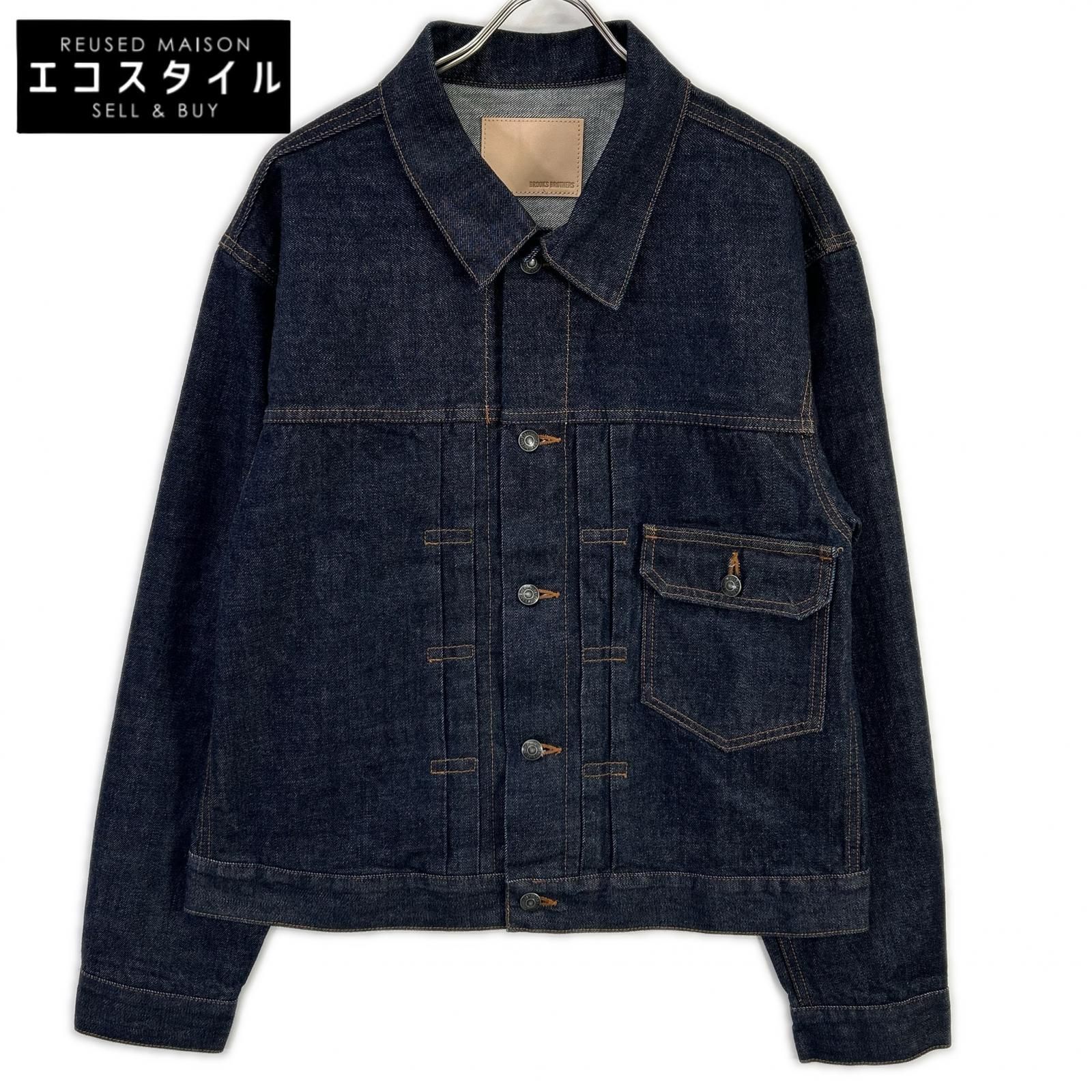 BrooksBrothers　ブルックスブラザーズ　330002199 ワンウォッシュ セルビッジデニム トラッカージャケット　L