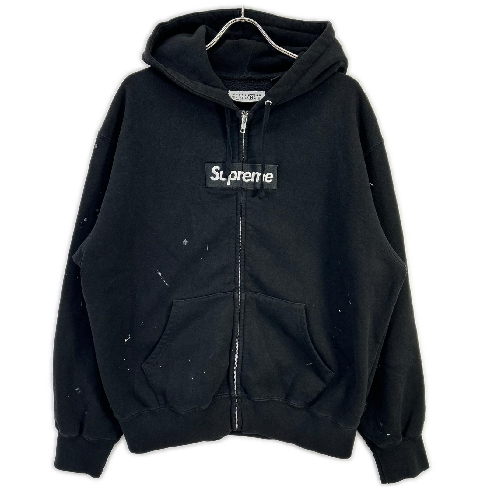 Supreme シュプリーム ×MM6 ブラック 26SS Week4 Box Logo Zip Up 