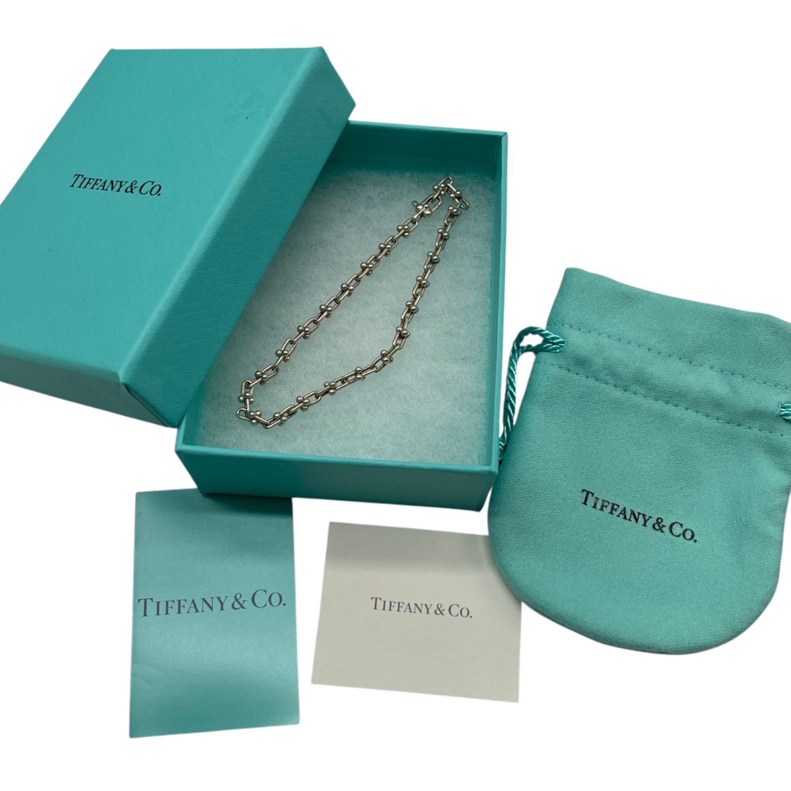 【nr/5.20/200】Tiffany&Co. ティファニー ハードウェア スモールリンク スターリングシルバー/Ag925 箱付