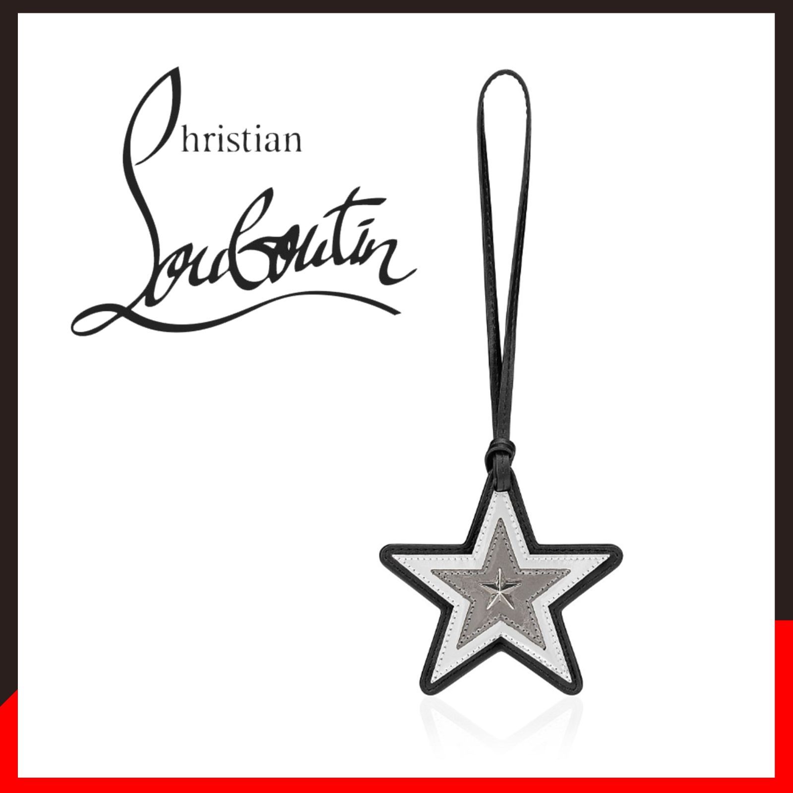 新品 未使用 クリスチャンルブタン ギディ スターモチーフ バッグチャーム【Christian Louboutin】レザーチャーム 29,054円