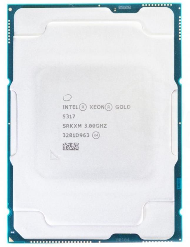 Intel Xeon Gold 5317 SRKXM 12C 24T 3GHz to 3.6GHz Socket 4189 Ice Lake-SP 10NM 18MB 150W Apr