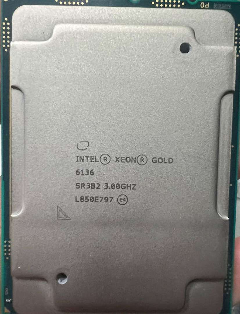 Intel Xeon Gold 6136 SR3B2 12C 3GHz to 3.7GHz LGA3647 24.75MB 150W DDR4-2666