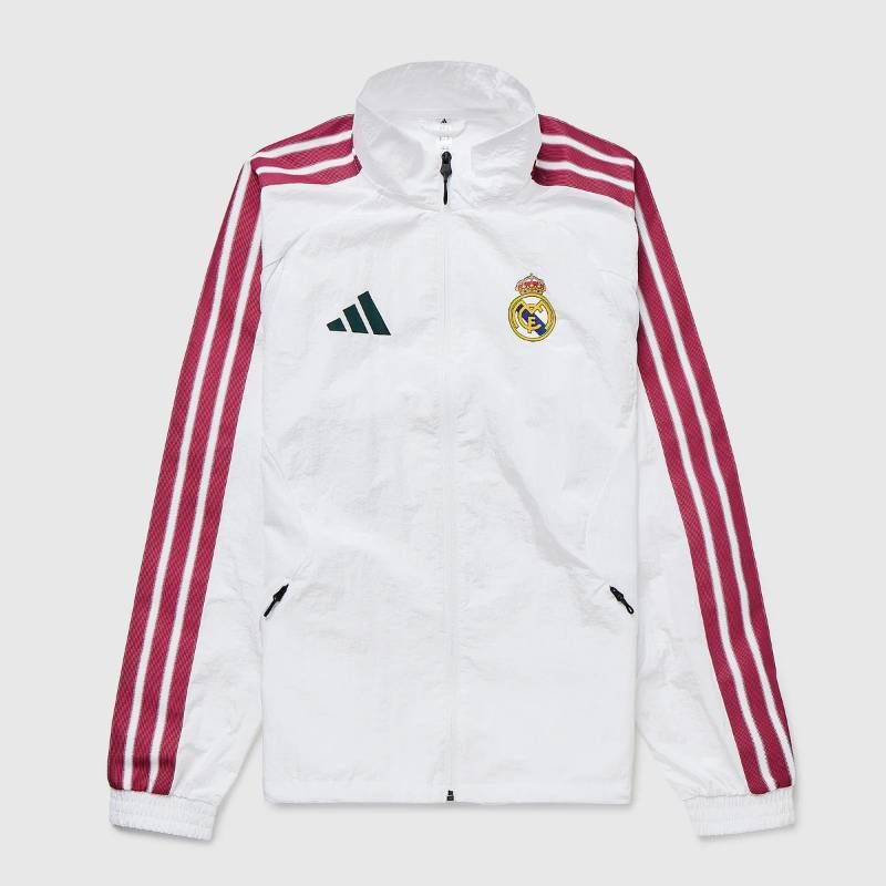 【送料無料・匿名配送】adidas アディダス レアルマドリード 2026/27 公式 アンセム ジャケット 白 サッカー ジャージ 新品 正規品