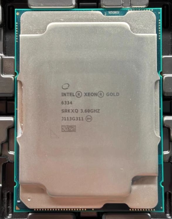 Intel Xeon Gold 6334 SRKXQ 8C 16T 3.6GHz to 3.7GHz Socket 4189 Ice Lake-SP 10NM 18MB 165W Apr
