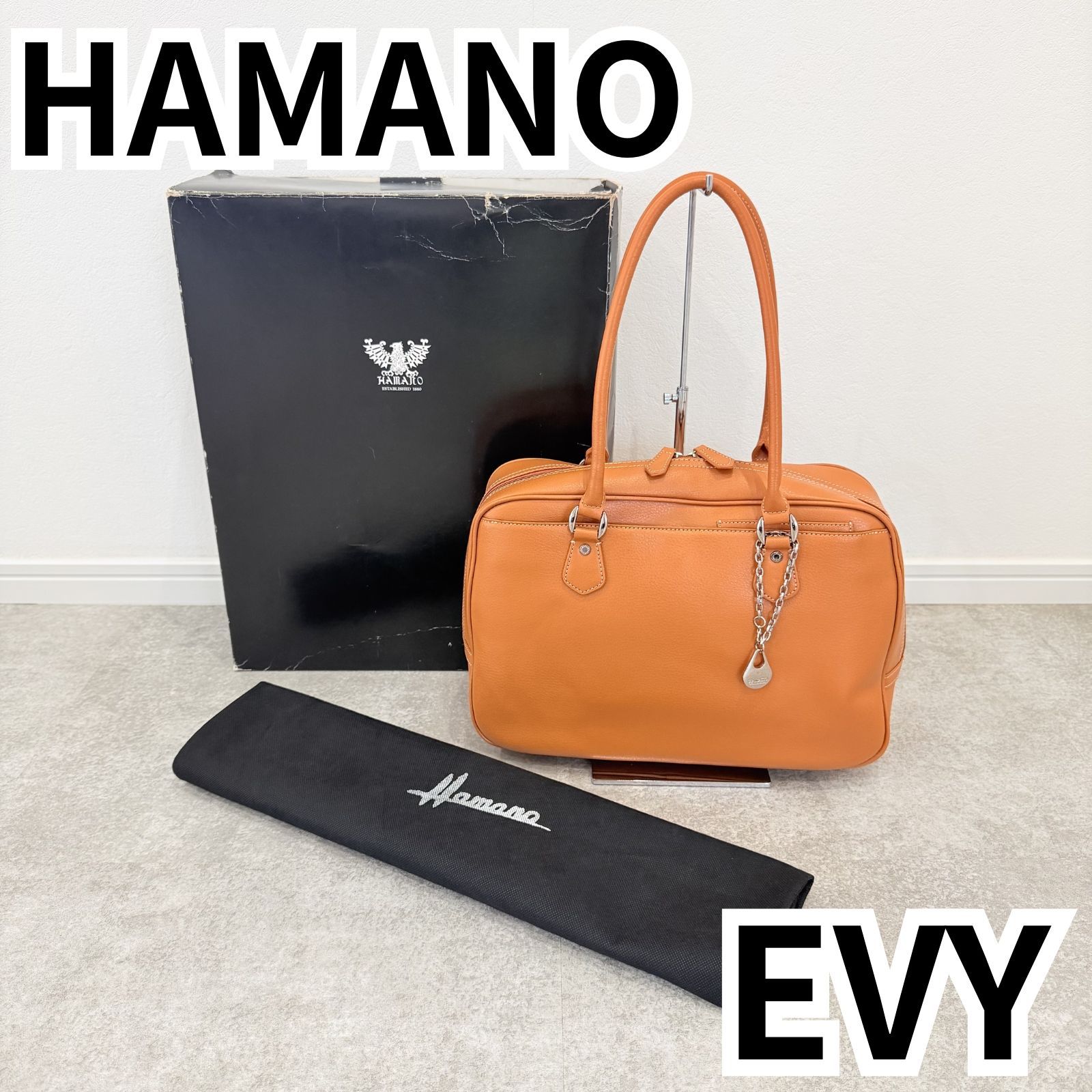 【未使用】濱野皮革工藝 ハンドバッグ レディース EVY エヴィ ボストン ラージ 牛革