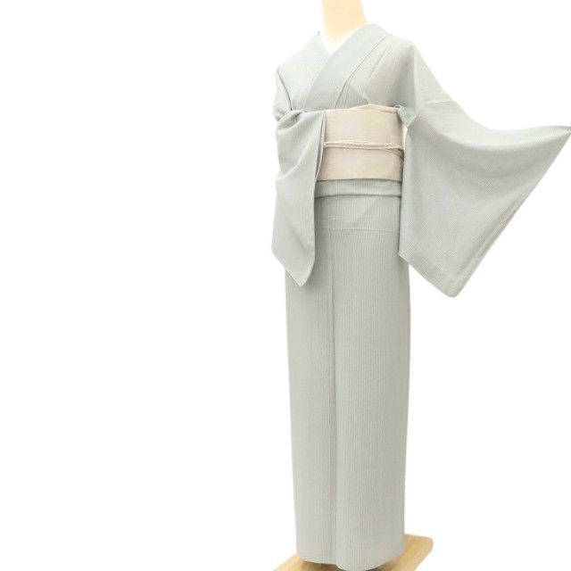 百華❀Y5069◇美品未着用 正絹 仕付け糸付き 手縫い仕立て 夏着物 紋紗