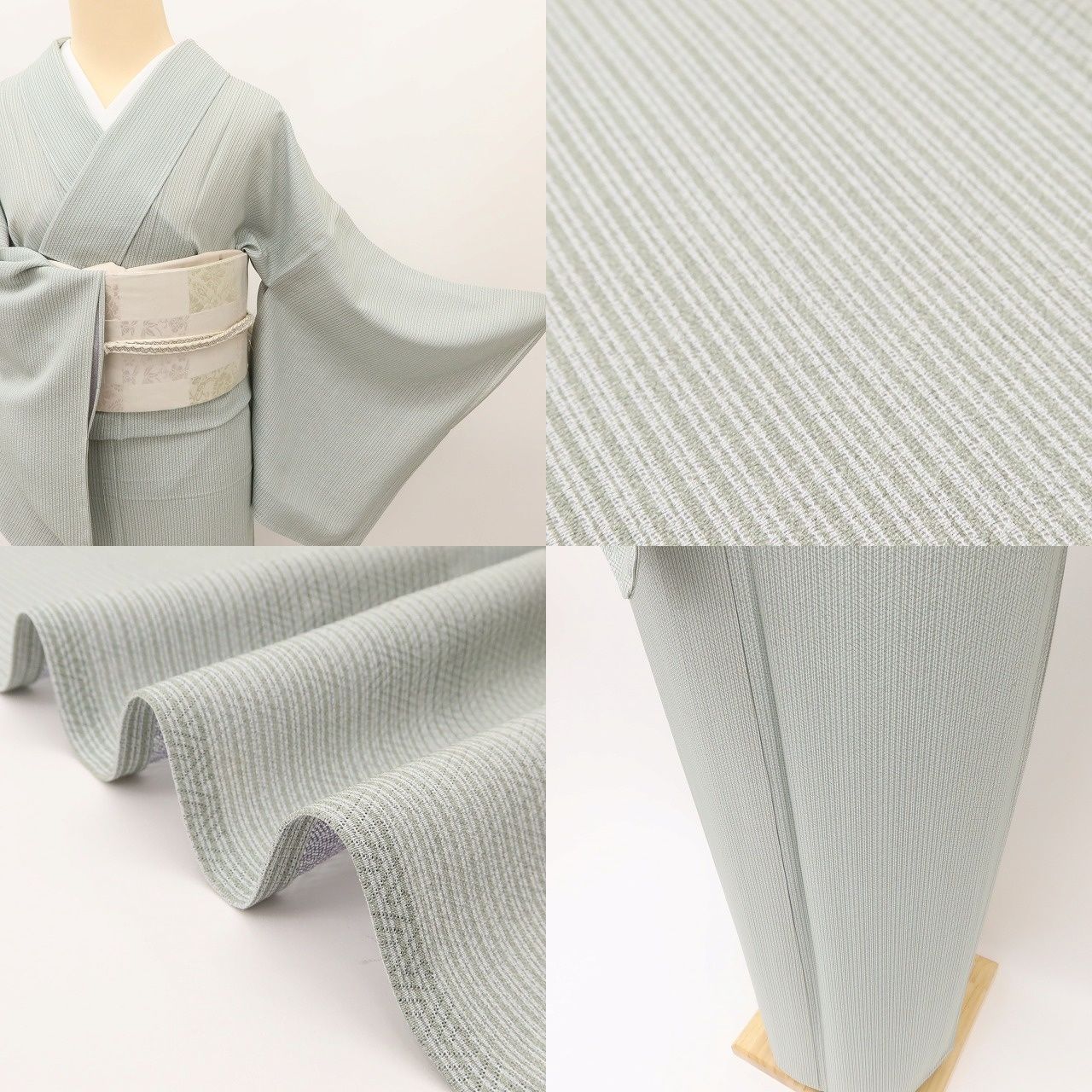 百華❀Y5069◇美品未着用 正絹 仕付け糸付き 手縫い仕立て 夏着物 紋紗
