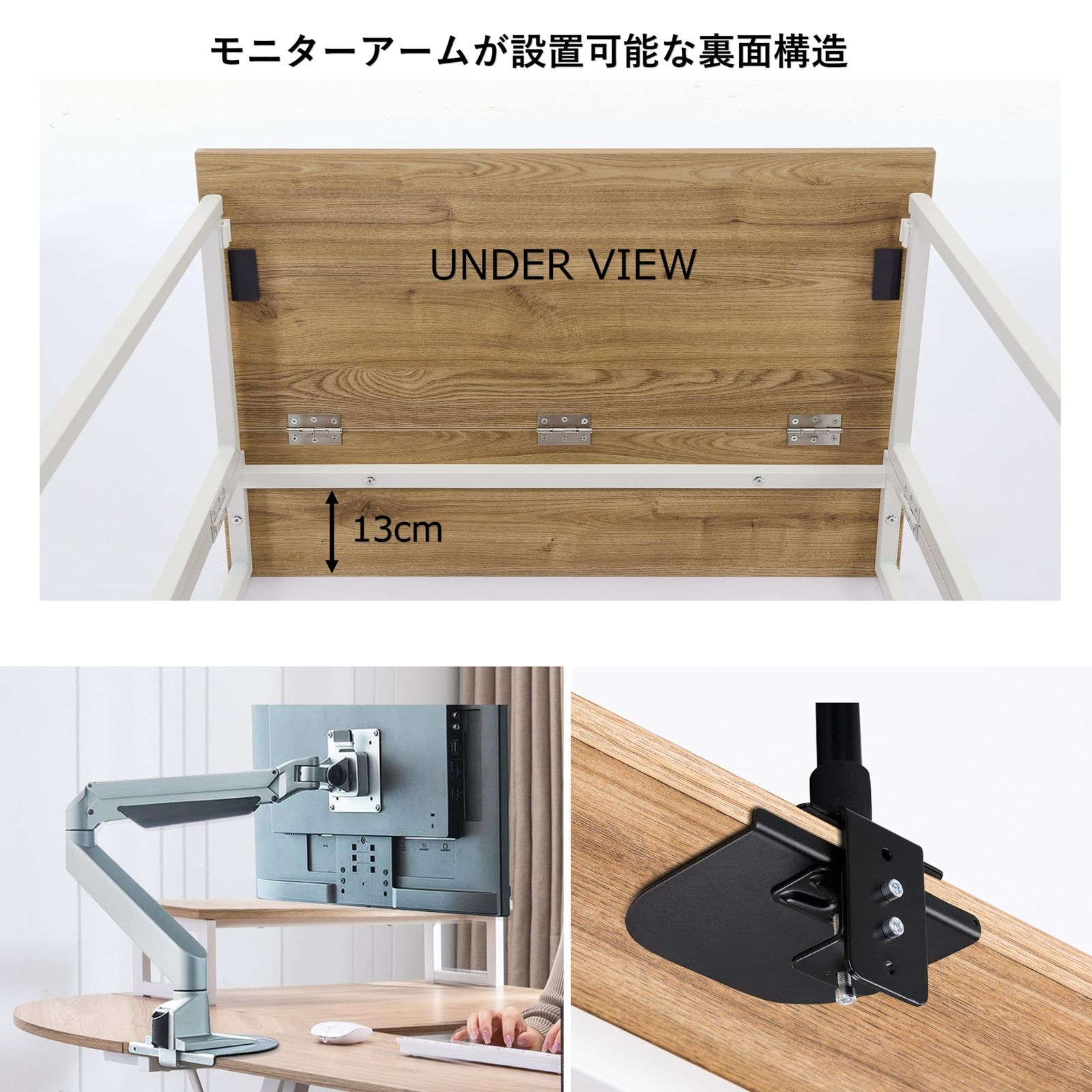SYALEN 折りたたみデスク テレワークデスク 幅80 奥行53 高さ75cm 省