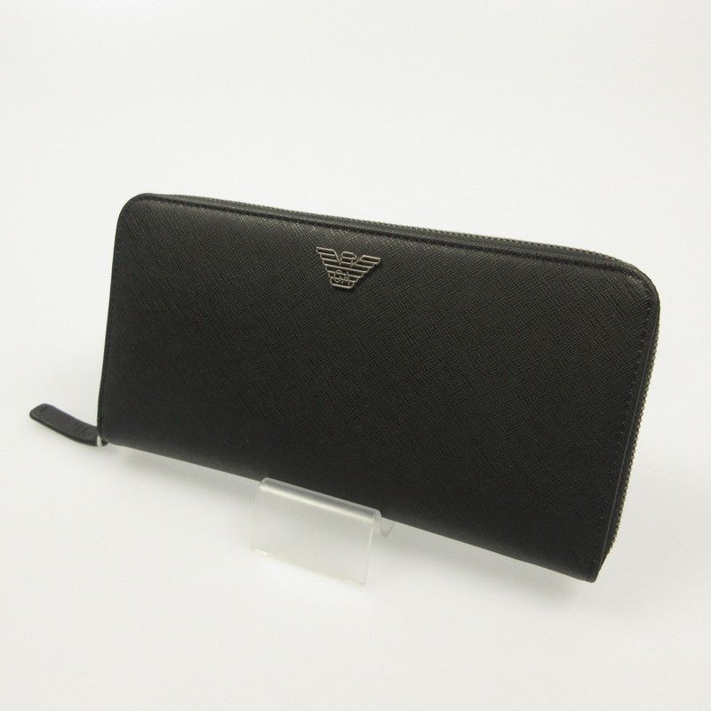 【姫路東店】 中古 Emporio Armani | エンポリオ・アルマーニ 長財布 Y4R169 ブラック 【124】