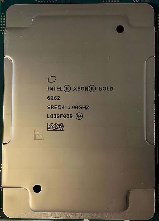 Intel Xeon Gold 6262 SRF8E 24C 1.9GHz to 3.6GHz LGA3647 33MB 135W DDR4-2400