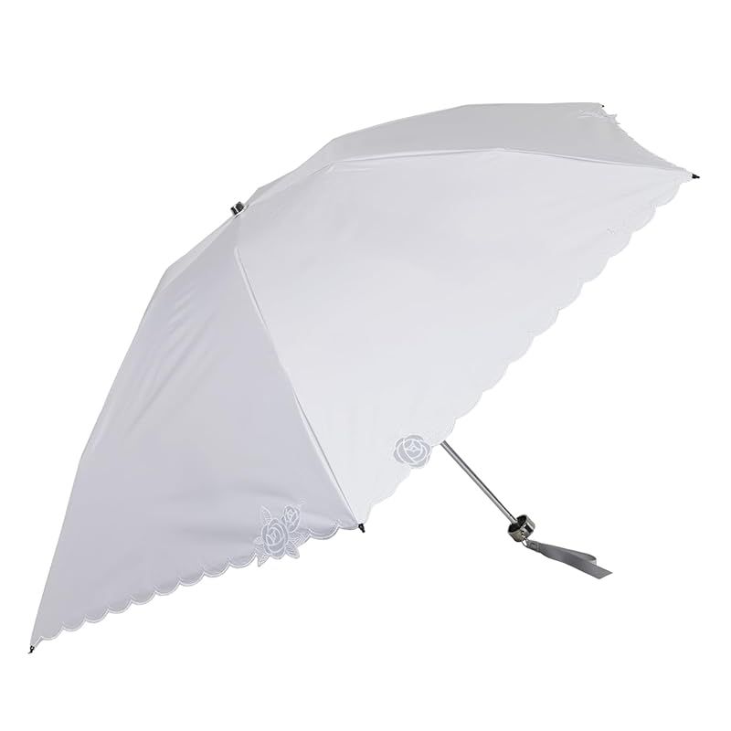 ニナリッチ NINA RICCI 日傘 折りたたみ 完全遮光 軽量 晴雨兼用 雨傘 レディース 50cm 一級遮光 遮熱 UVカット 紫外線対策 27776 グレー(92)