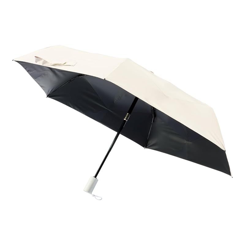 kowaza 自動開閉 折りたたみ傘 遮光100% 遮熱 UVカット 日傘 晴雨兼用 コワザ 無地 畳みやすい urawaza メンズ レディース 親骨50cm 30287 ベージュ