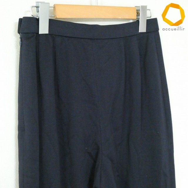 #a レオナール LEONARD パンツ 70 紺 綿 ロールアップ レディース [1008394] k01
