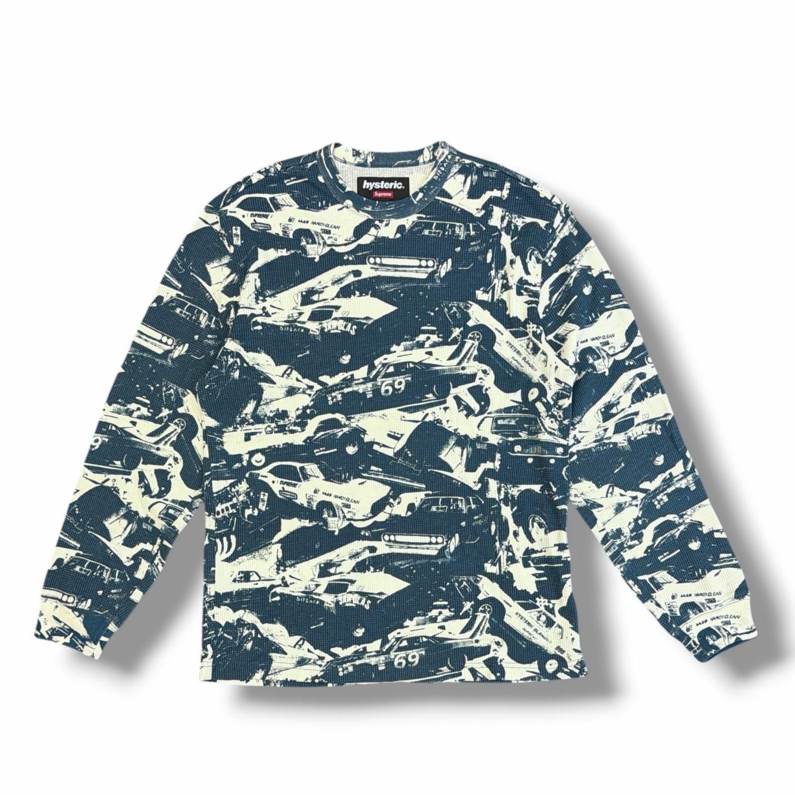 国内正規 Supreme × HYSTERIC GLAMOUR 24AW Cars Thermal カーズサーマル 長袖Tシャツ カットソー シュプリーム × ヒステリックグラマー ネイビー S (8771M)