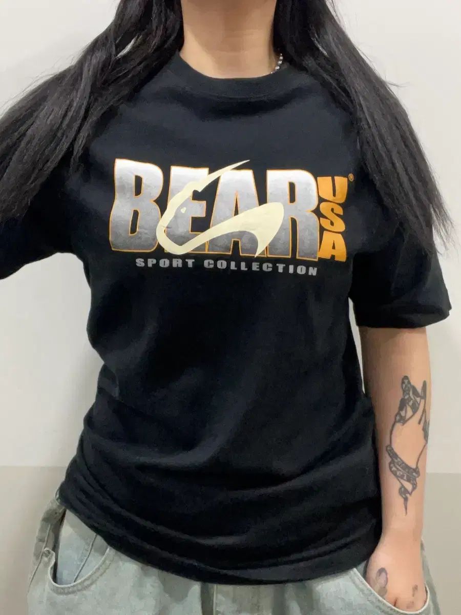 90s Bear USA BIG ロゴ 半袖 Tシャツ