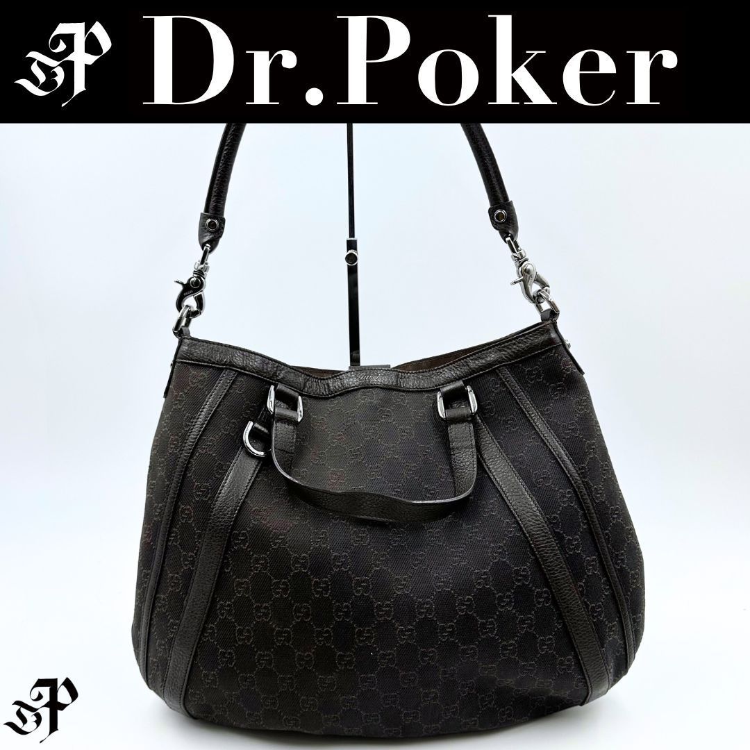 美品 GUCCI ショルダーバッグ 2way アビー GGキャンバス バイカラー 美品】Gucci アビー GGキャンバス 2WAY ショルダーバッグ - メルカリ