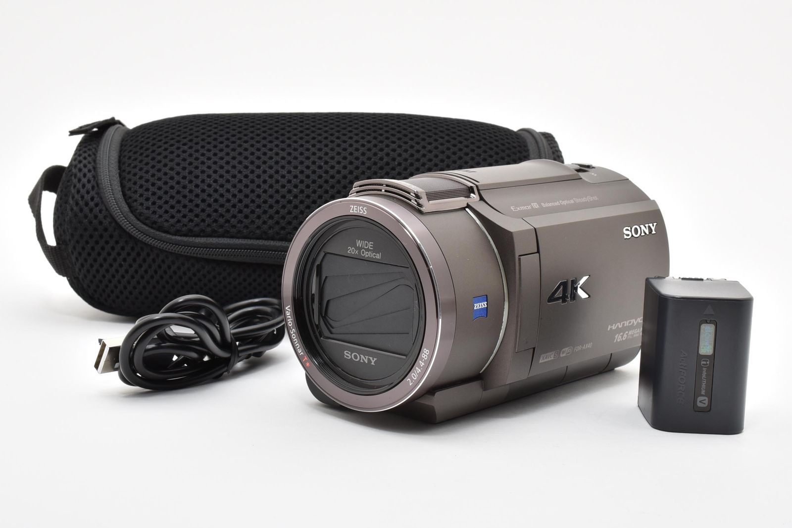 ■極上品■ SONY ソニー Handycam FDR-AX40 ブロンズブラウン ビデオカメラ #F136
