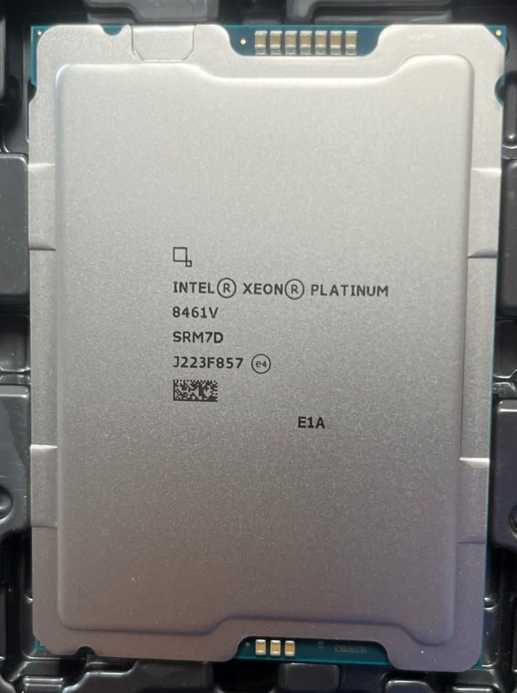 Intel Xeon Platinum 8461V 48C 96T 2.2GHz to 3.7GHz Socket 4677 SAPPHIRE Rapids 10NM 97.5MB 300W