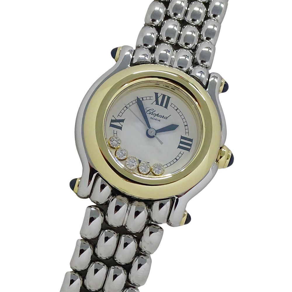 ショパール Chopard 時計 レディース ブランド ハッピースポーツ 5Pダイヤモンド クオーツ QZ ステンレス SS 27/8295-23 磨き済み 【中古】