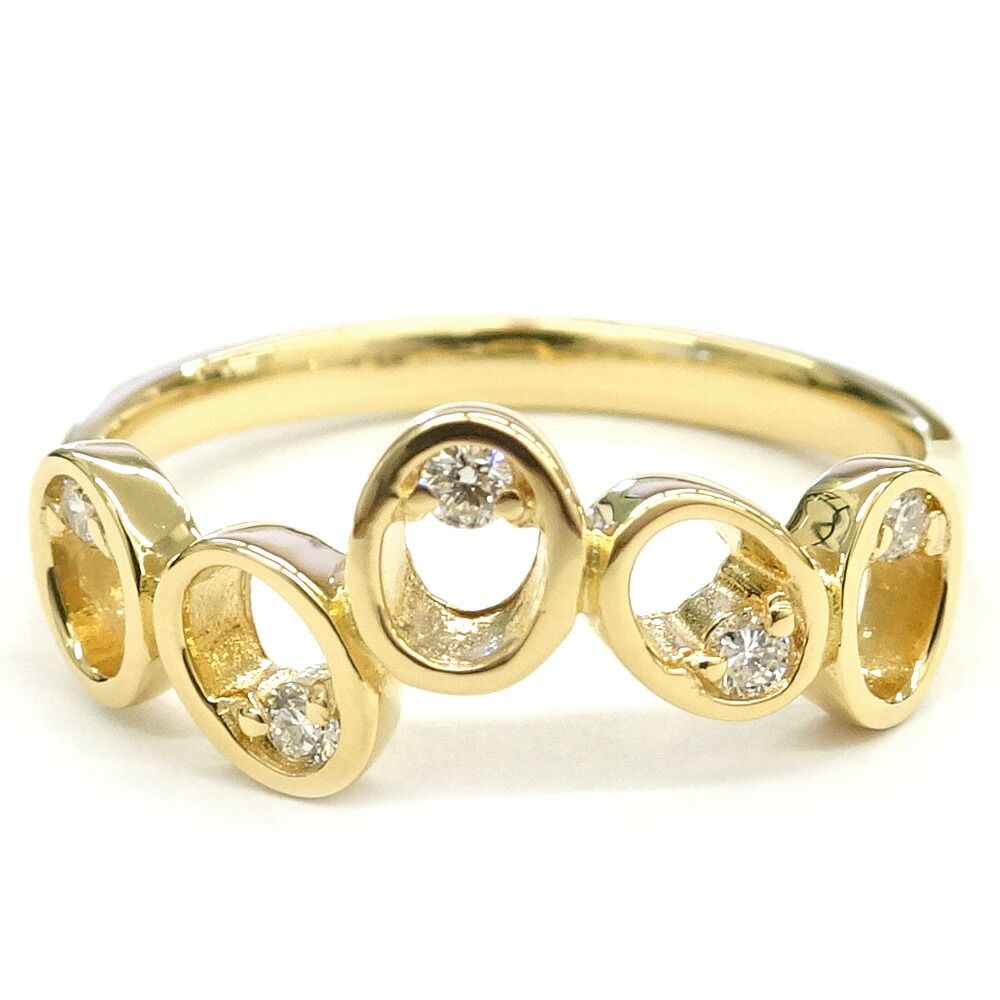【栄】ジュエリー リング #11 ダイヤモンド 0.08ct K18YG 2.3g レディース 小物 その他