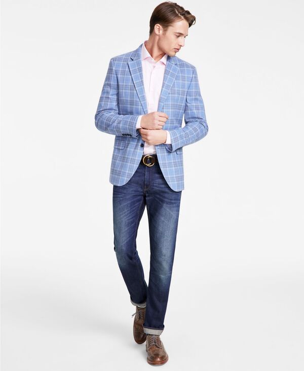 ナウティカ メンズ アウター ジャケット・ブルゾン コート Nautica Mens ModernFit Sport Coat Bluebrown ブルー