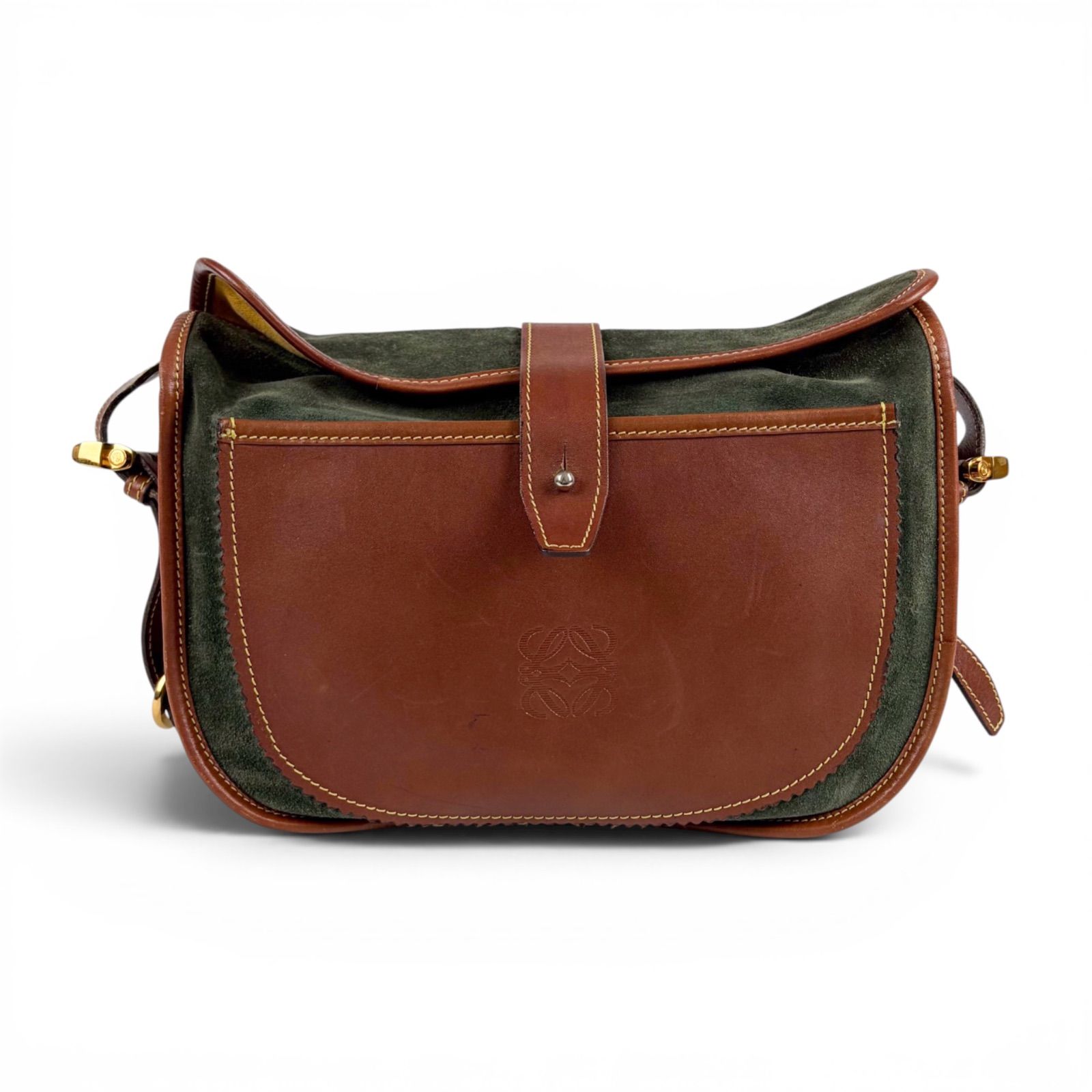 ロエベ LOEWE アナグラムロゴ バイカラー ショルダーバッグ クロス 