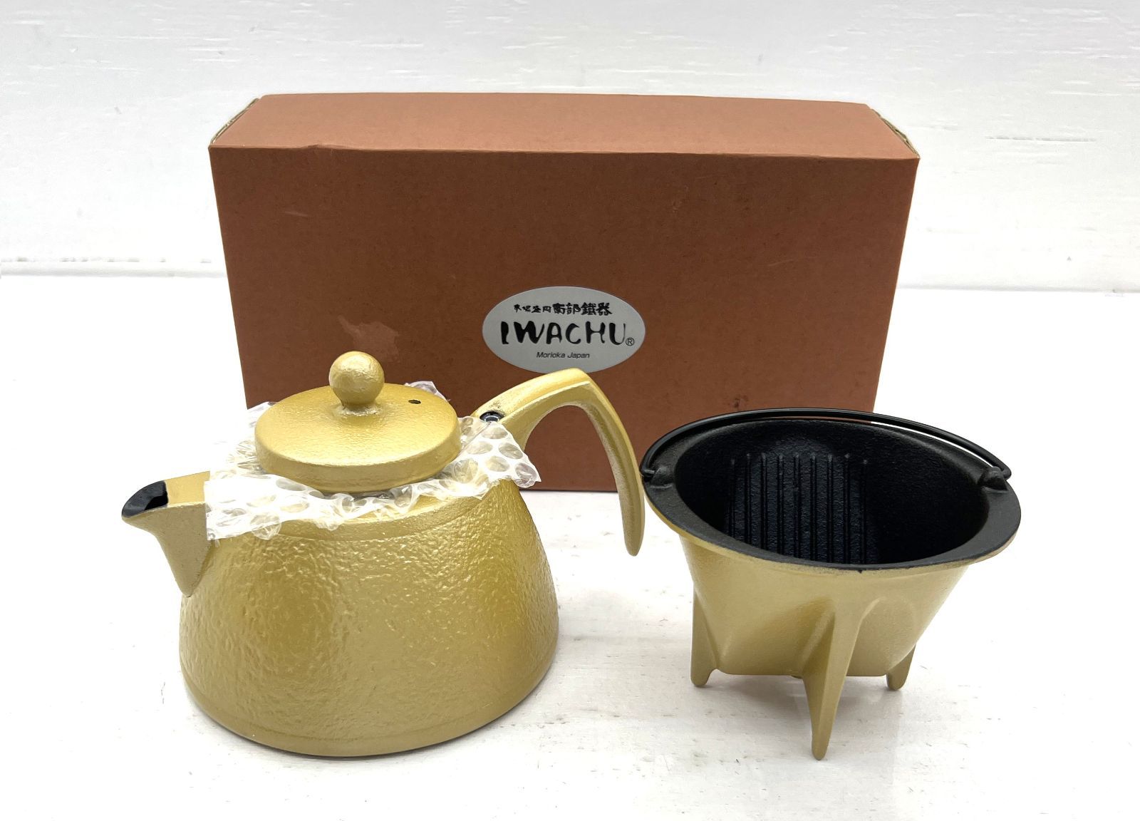 ［盛岡68-0078］南部鉄器 コーヒーポットセット IWACHU【未使用/60】