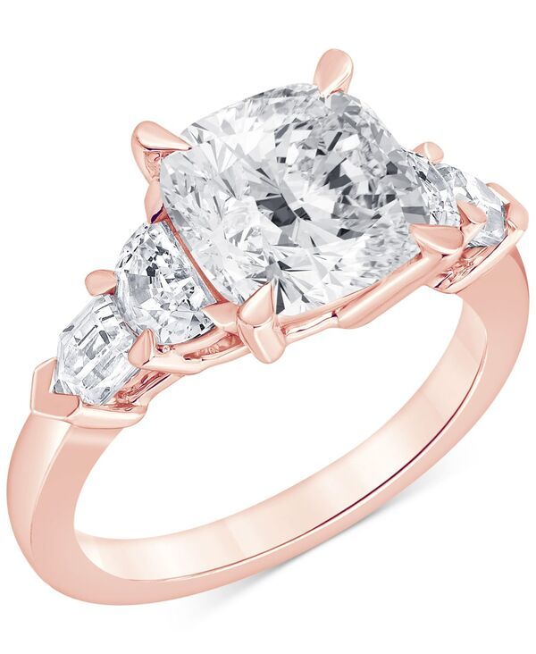 バッジェリーミシュカ レディース アクセサリー リング Badgley Mischka IGI Certified Lab Grown Diamond CushionCut Five Stonenga